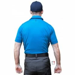 Smitty Umpire Smitty NCAA Softball Short Sleeve Body Flex Men's Umpire Shirt - Bright Blue -Cheap Bats Store S345 BB Smitty NCAA Softball Short Sleeve Body Flex Mens Umpire Shirt Bright Blue back 1