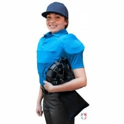 Smitty Umpire Smitty NCAA Softball Short Sleeve Body Flex Women's Umpire Shirt - Bright Blue -Cheap Bats Store S346 BB Smitty NCAA Softball Short Sleeve Body Flex Womens Umpire Shirt Bright Blue side plate