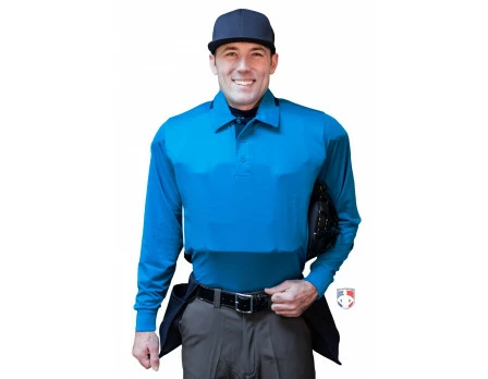 Smitty Umpire Smitty NCAA Softball Long Sleeve Body Flex Men's Umpire Shirt - Bright Blue 4 Smitty Umpire Smitty NCAA Softball Long Sleeve Body Flex Men's Umpire Shirt - Bright Blue - Image 2