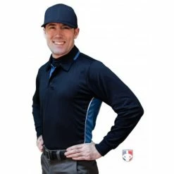 Smitty Umpire Smitty NCAA Softball Long Sleeve Body Flex Men's Umpire Shirt - Midnight Navy
