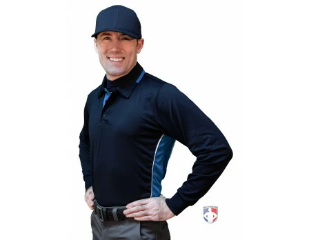 Smitty Umpire Smitty NCAA Softball Long Sleeve Body Flex Men's Umpire Shirt - Midnight Navy 3 Smitty Umpire Smitty NCAA Softball Long Sleeve Body Flex Men's Umpire Shirt - Midnight Navy