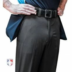 Smitty Umpire Smitty Performance Poly Spandex Charcoal Grey Flat Front Plate Umpire Pants