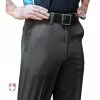 Smitty Umpire Smitty Performance Poly Spandex Charcoal Grey Flat Front Umpire Base Pants With Expander Waistband -Cheap Bats Store S356 Smitty Performance Poly Spandex Charcoal Grey Flat Front Umpire Base Pants angled 1