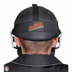 ALL-STAR Umpire Gear All-Star Cobalt Umpire Skull Cap -Cheap Bats Store SC900UMP All Star Cobalt Umpire Skull Cap Worn Back View with Mask