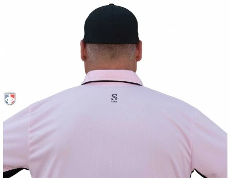 Smitty Umpire Smitty Major League Replica Umpire Shirt - Pink With Black 5 Smitty Umpire Smitty Major League Replica Umpire Shirt - Pink With Black - Image 3
