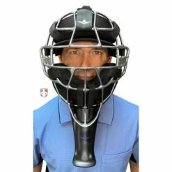 ALL-STAR Umpire Gear All-Star Cobalt 6" Umpire Throat Guard 8 ALL-STAR Umpire Gear All-Star Cobalt 6" Umpire Throat Guard -Cheap Bats Store TG3U All Star Cobalt Throat Guard Worn Front 1