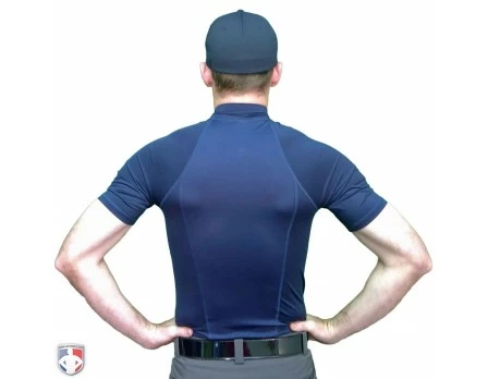 New Balance Referee And Umpire Shoes New Balance Challenger Mock Neck Short Sleeve Compression Shirt - Navy 4 New Balance Referee And Umpire Shoes New Balance Challenger Mock Neck Short Sleeve Compression Shirt - Navy - Image 2