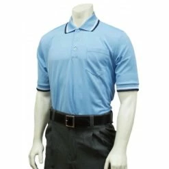 Smitty Umpire Smitty Women's Pro Knit Umpire Shirt -Cheap Bats Store U126 PB Smitty Pro Knit Umpire Shirt Powder Blue Front View 1