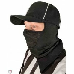 UMPLIFE Cold Weather Mask -Cheap Bats Store ULF CWM UMPLIFE Cold Weather Mask Worn Front Angled View Over Mouth Football