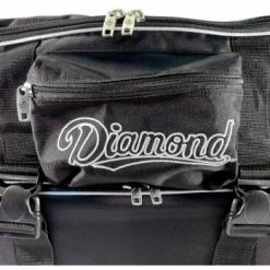 Diamond Umpire Gear Diamond Ultimate 33" Wheeled Umpire Equipment Bag With Telescopic Handle 22 Diamond Umpire Gear Diamond Ultimate 33" Wheeled Umpire Equipment Bag With Telescopic Handle -Cheap Bats Store WHLDLX UMP 33 Diamond Ultimate 33 Wheeled Umpire Equipment Bag with Telescopic Handle Close Up Pocket