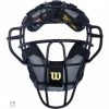 Wilson Umpire Gear Wilson MLB Black Dyna-Lite Aluminum Umpire Mask With Black And Grey Wrap Around 1 Wilson Umpire Gear Wilson MLB Black Dyna-Lite Aluminum Umpire Mask With Black And Grey Wrap Around -Cheap Bats Store WilsonBlackGrey Front