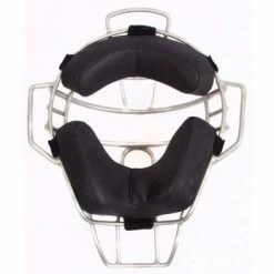 Diamond Umpire Gear Diamond Silver Big League Aluminum Umpire Mask With Leather -Cheap Bats Store dfm bl sv inside z