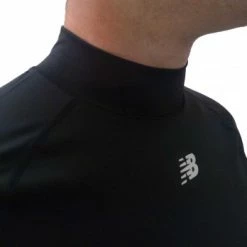 New Balance Referee And Umpire Shoes New Balance Challenger Mock Neck Short Sleeve Compression Shirt -Cheap Bats Store tmmt717 NB MOCK close up neck